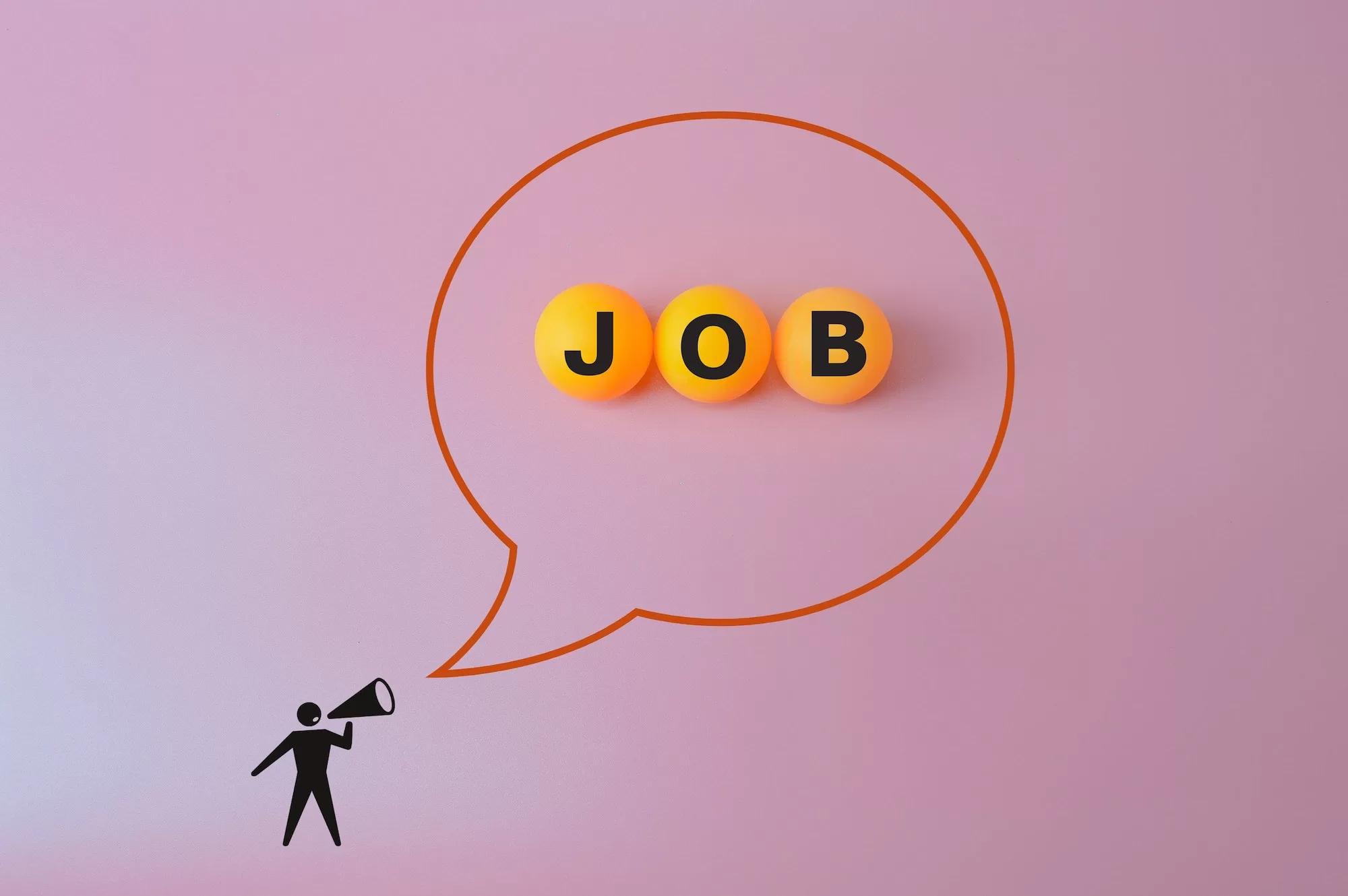 Megaphone man shouts to the word JOB. Hiring and job search concept. | How to Use NIEIS job platform to Land Your Dream Job