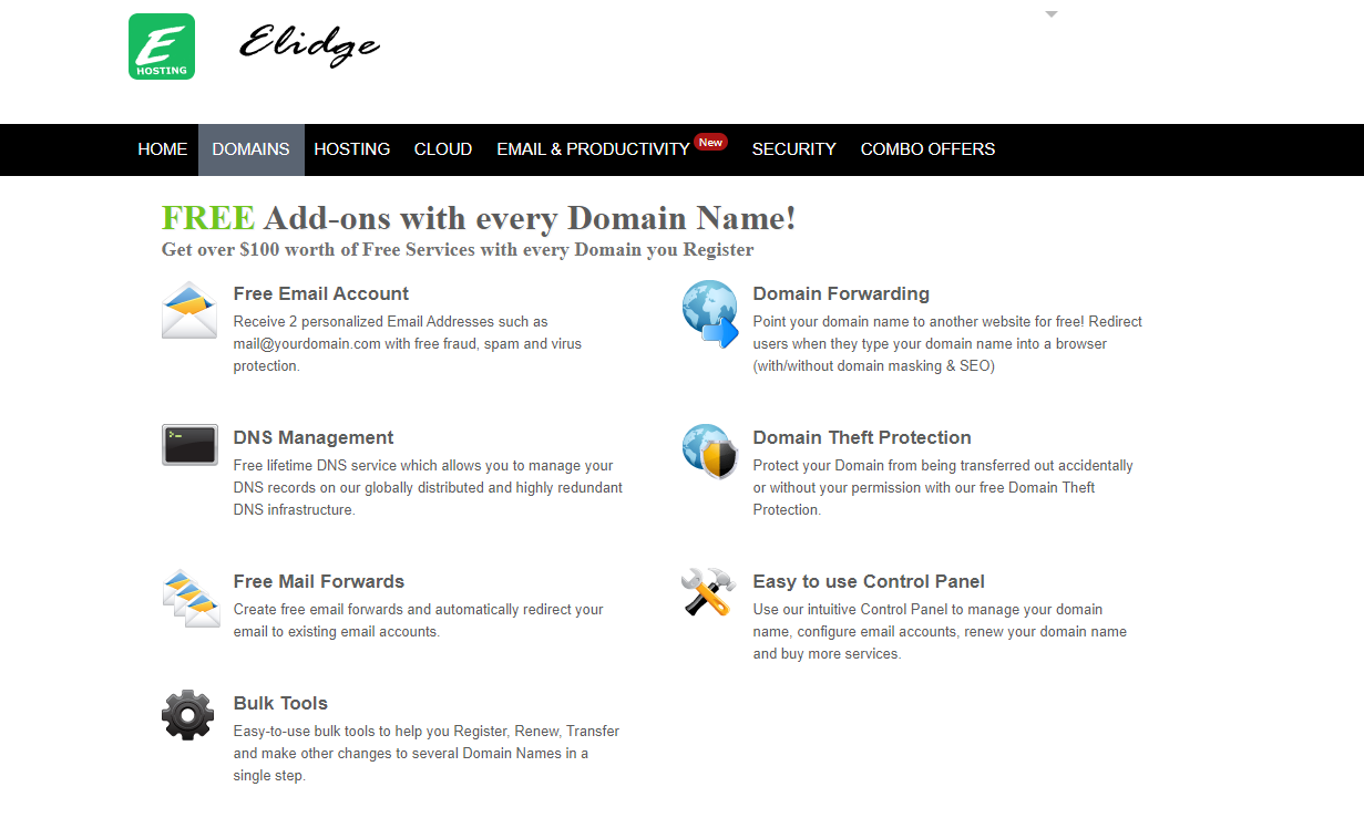 FREE Add-ons with every Domain Name in Namibia