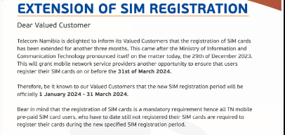 Frequently Asked Questions (FAQs) About SIM Card Registration Extension in Namibia
