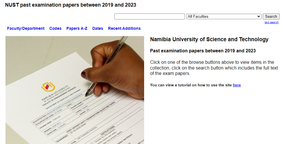 Accessing NUST Past Exam Papers at NUST Library