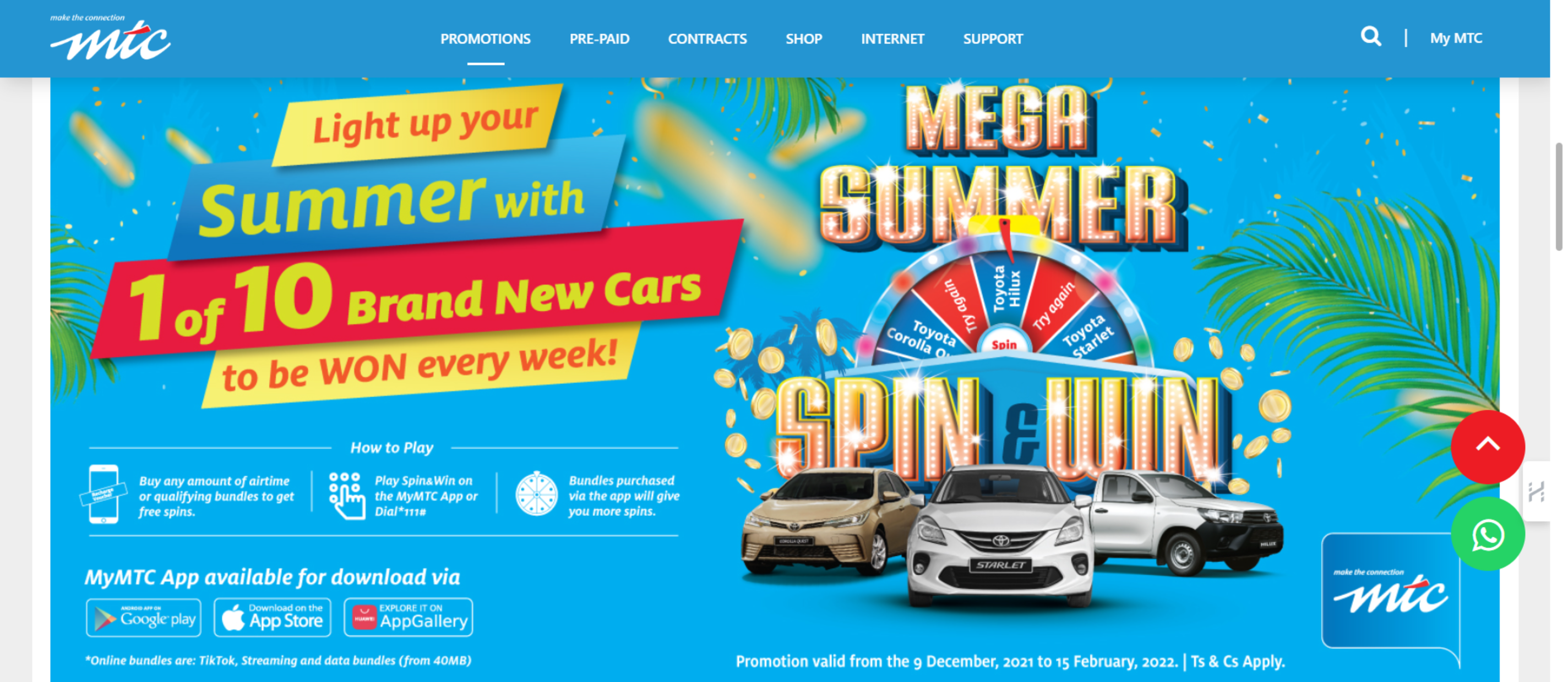 Yes, the MTC Pop and Win Competition is open to Post-paid customers subscribed to eligible packages.