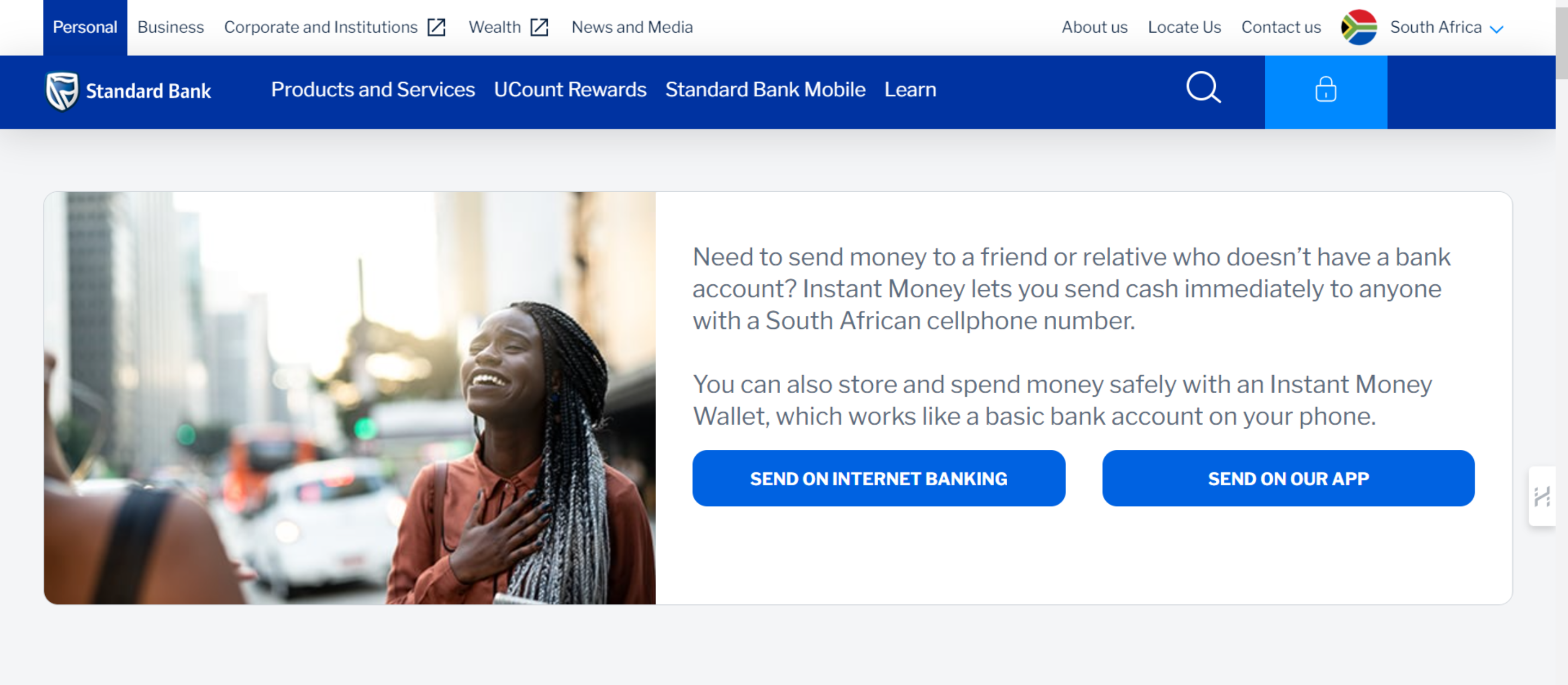 Sending Instant Money (Android) - How to do cash send on Standard Bank