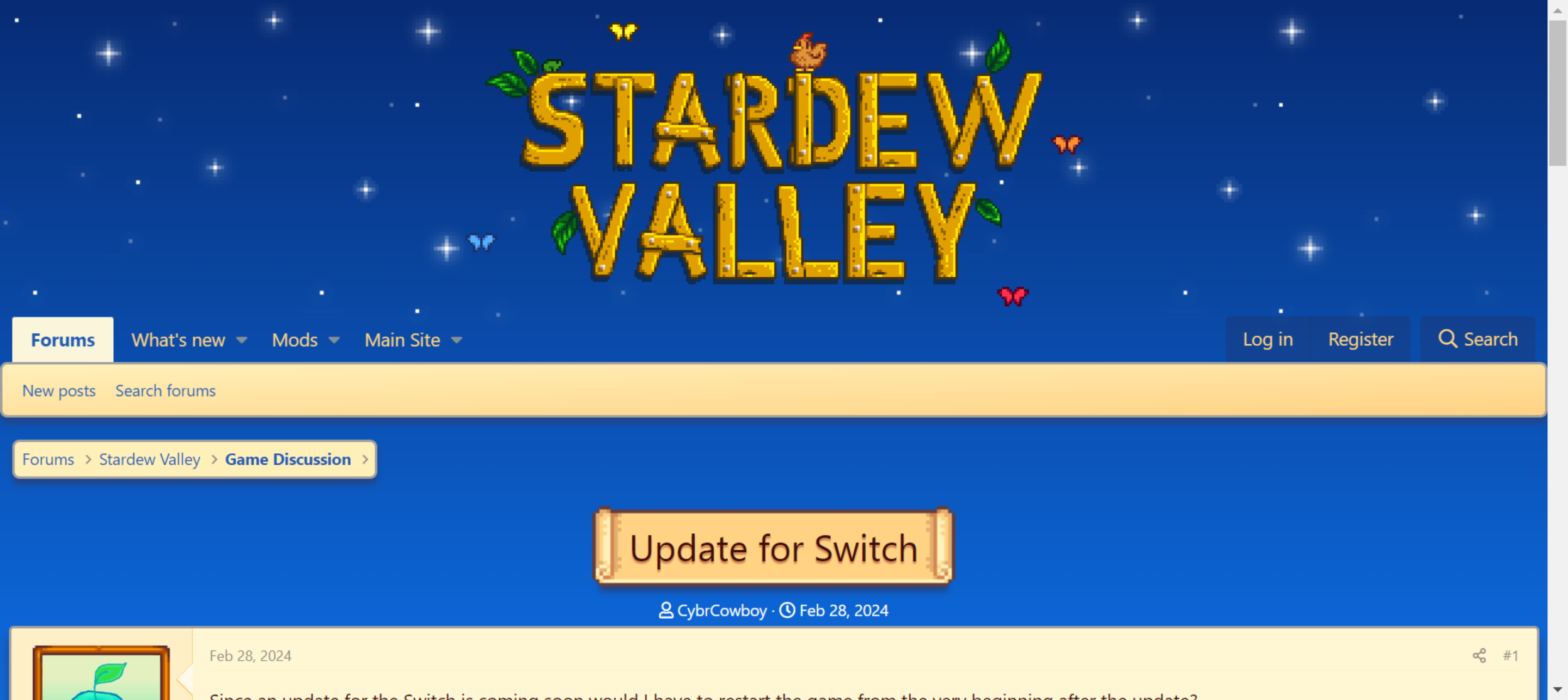 Final Word on How to update Stardew Valley on Switch