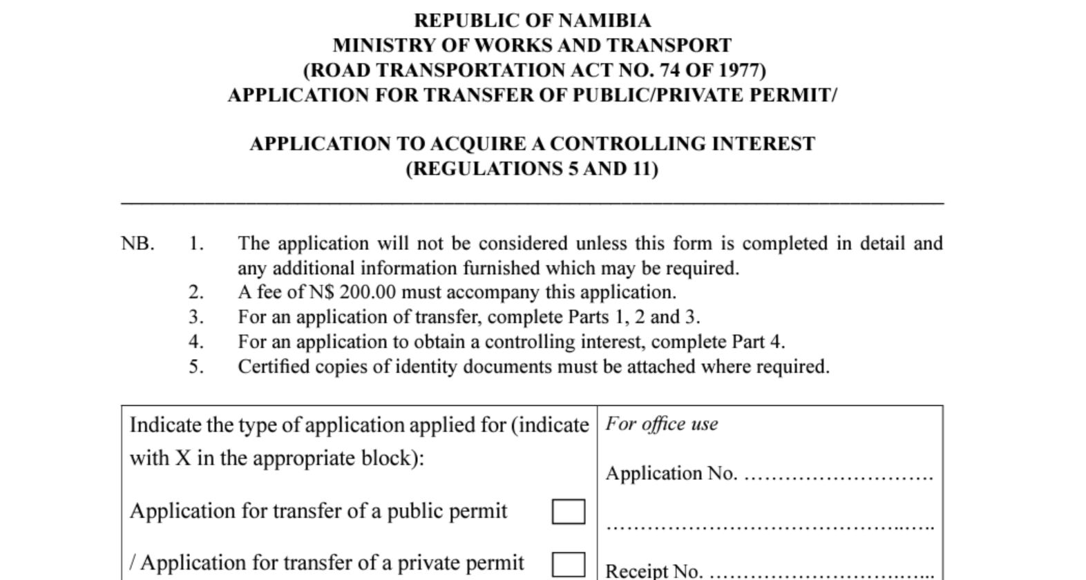 Final Thoughts on How to Complete Form B for Transfer of Public/Private Permit in Namibia