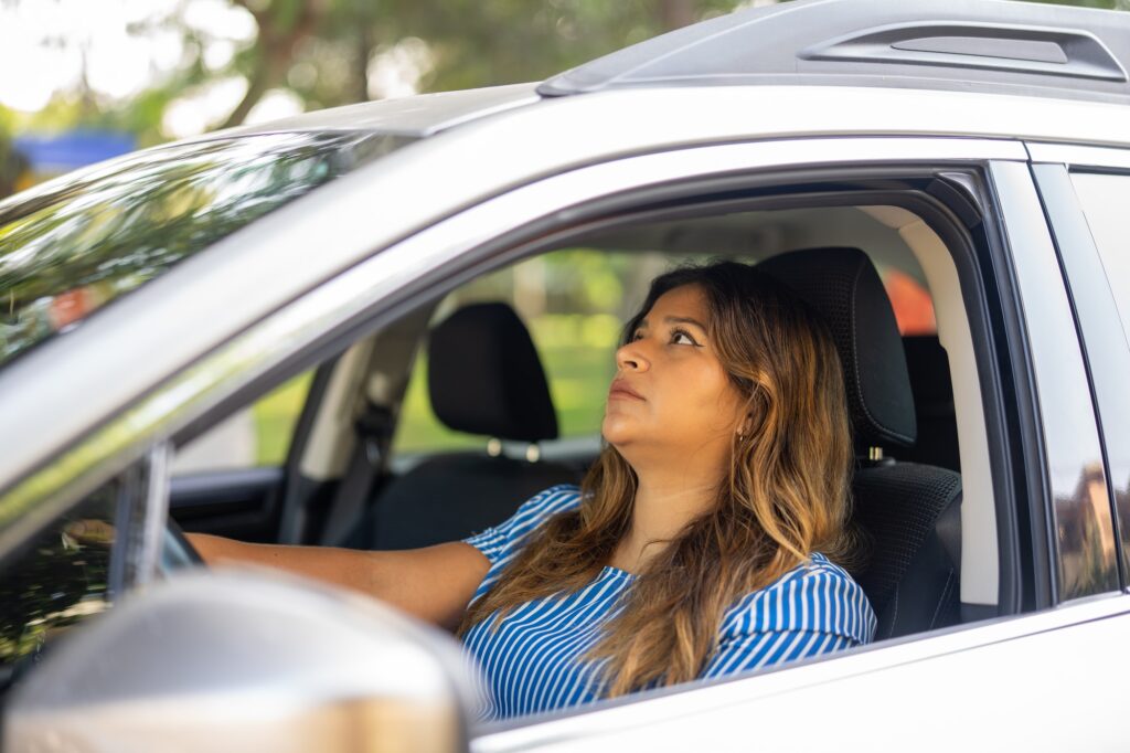 Stressed Woman Driving on Public Roads With A Learners Licence in South Africa